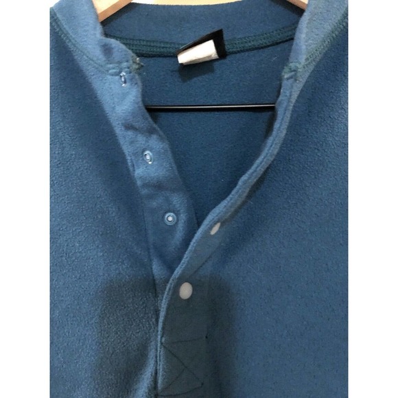 Vintage Early Winters Fleece Jacket Women’s Size Medium Blue 3/4 Snaps - Picture 2 of 5